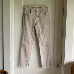 Anthropologie Pilcro Jeans The Vintage Straight Size 25 Cream Color